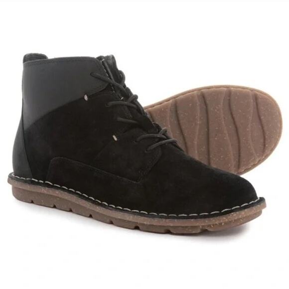 Clarks Cushion Collection Tamitha Key Suede Side Zip Lace Up Comfort Bootie 8.5 - Picture 1 of 13